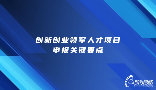 創(chuàng)新創(chuàng)業(yè)領(lǐng)軍人才項(xiàng)目咨詢關(guān)鍵要點(diǎn)