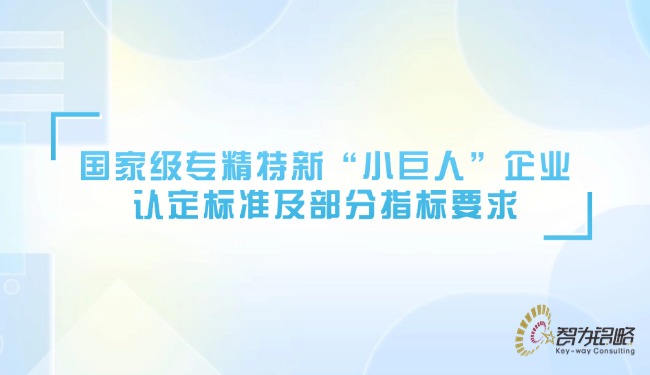 ***專精特新“小巨人”企業(yè)認定標(biāo)準(zhǔn)及部分指標(biāo)要求